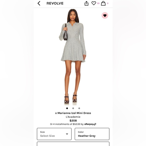 アンドマリー　Sadie rose mini dress gray andmary Sadie rose mini dress グレー - メルカリ